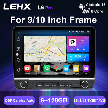 LEHX 2 Din 10 Inch QLED Screen Car Android Auto Radio Audio Car Stereo Carplay