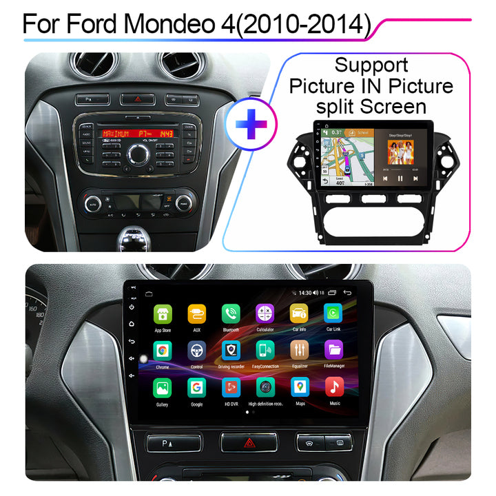 LEHX 8 Core 5G Android 12 2 Din Car Radio Video Player for Ford Mondeo 4 Mk4 2010-2014 Autoradio Carplay GPS Car DVD Player