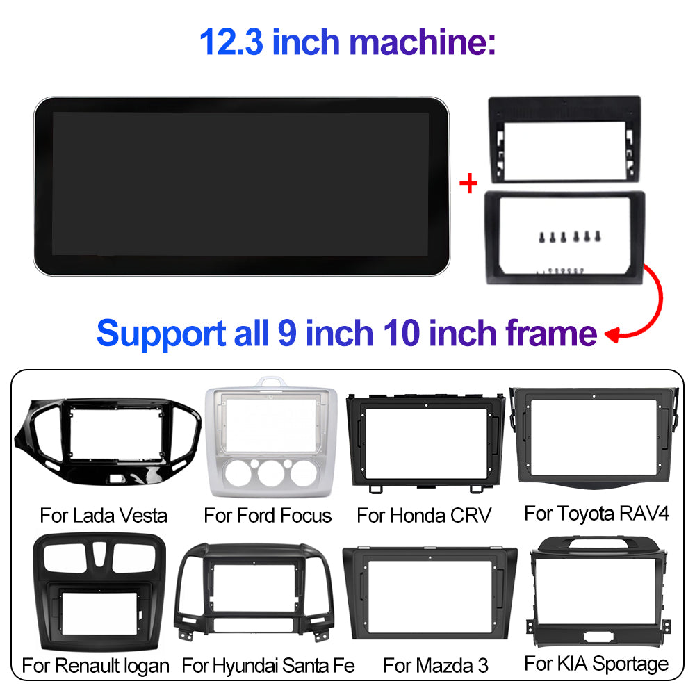 LEHX L6PRO 12.3 Inch for BMW Mercedes Style Carplay Android Auto 2Din Car Radio Stereo Multimedia Player GPS Autoradio 360 View