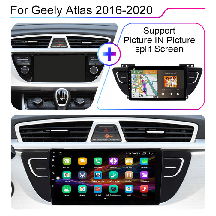 LEHX 8Core 4G+5G Wifi 2 Din Android Auto Stereo Car Radio for Geely Atlas NL-3 2016-2020 Carplay GPS Autoradio Car DVD Player