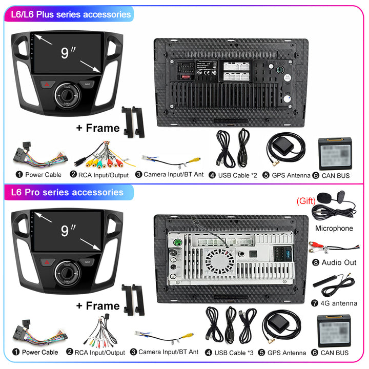 LEHX 8 Core 5G Android 10 Auto Carplay Car Radio Video for Ford Focus 3 2011-2019 2 Din Autoradio Stereo GPS Car DVD Player