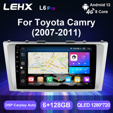 2din Android 12 Carplay Stereo for Toyota Camry 7 XV 40 50 2006-2011 Car Radio Video Player Gps Head Unit Car DVD Player