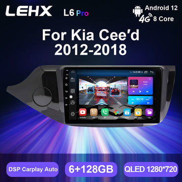 LEHX 8Core 4G+5G Wifi 2 Din Android Auto Stereo Car Radio for KIA CEED JD Cee'd 2012-2018 Carplay GPS Radio Car DVD Player