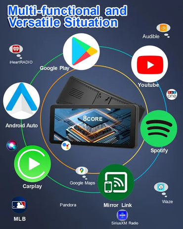 LEHX P10 Pro 10.26'' Dashboard Android 14 AI Screen Dash Cam Auto GPS Navigation Carplay Android Auto Dual Lens Video Recorder