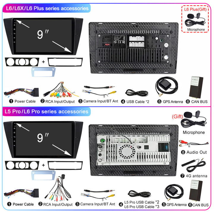 LEHX 8 Core 2 Din Android 12 Car Radio Video Player for BMW 3 Series E90 E91 E92 E93 Stereo Carplay GPS Car DVD Player
