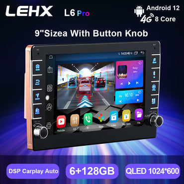 LEHX 8 Inch 8 Core 4G IPS DSP 2Din Android Auto Carplay Universal Car Radio GPS Navigation With Knob Button Car DVD Player