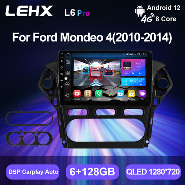 LEHX 8 Core 5G Android 12 2 Din Car Radio Video Player for Ford Mondeo 4 Mk4 2010-2014 Autoradio Carplay GPS Car DVD Player