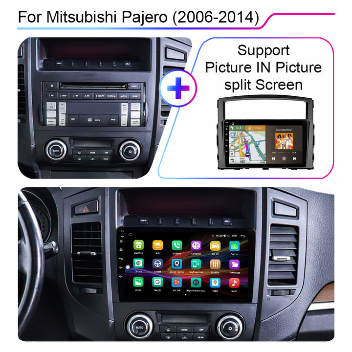 LEHX 8 Core 5G Car Radio Video Player Android 12 2 Din for Mitsubishi Pajero 4 V80 V90 2006-2014 Carplay GSP Car DVD Player