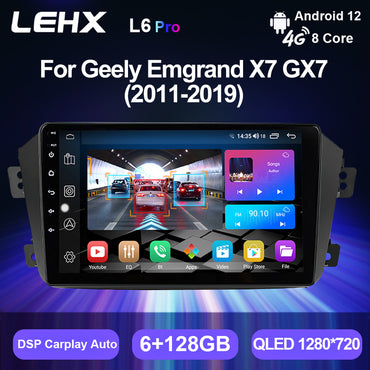 LEHX o 8 Núcleo 4G + 5G Wifi 2 Din Android Auto Rádio de Carro Estéreo para Geely Emgrand X7 GX7 2011-2019 Carplay GPS Leitor de DVD Do Carro