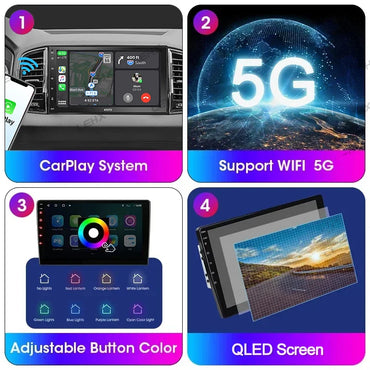 LEHX 2din Android Auto Car Radio Carplay for Volkswagen VW Passat Golf Jetta Polo Skoda Autoradio GPS Car DVD Player