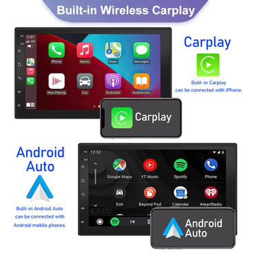 10.26 Inch Wireless CarPlay Android Auto QLED Full Touch Portable Screen Car Stereo Mirror Link Car Radio Plays Car DVD Player