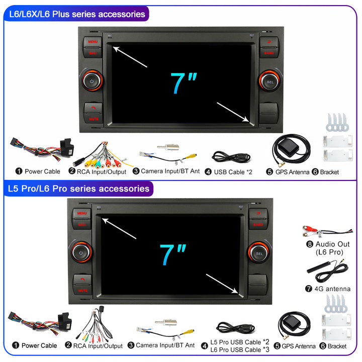 2 Din Android Autoradio Stereo Gps Carplay Car Radio Video for Ford Focus 2 Mondeo S C Max Kuga Fiesta Fusion Car DVD Player