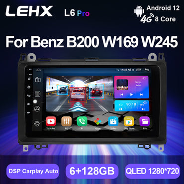 LEHX Android 2 Din Radio de coche para Mercedes Benz B200 Sprinter W906 W639 AB clase W169 W245 Viano Vito Carplay GPS REPRODUCTOR DE DVD para coche