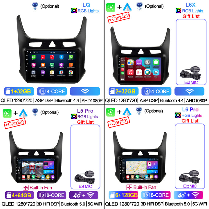 LEHX 8 Núcleo 4G + 5G Wifi 2 Din Android Auto Rádio de Carro Estéreo para Chevrolet Aveo 2/Sonic T300 2011-2018 Carplay GPS Do Carro DVD Player