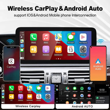 LEHX 8Core 4G Car Android AUTO CarPlay 10.25inch 12.3inch Screen For Mercedes Benz E Class W212 Car Stereo GPS Car DVD Player