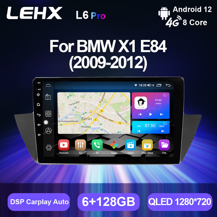LEHX 8Core Android Auto 2 Din Car Radio Video Player for BMW X1 E84 2009-2012 Stereo Carplay GPS Navigation DVD Car DVD Player