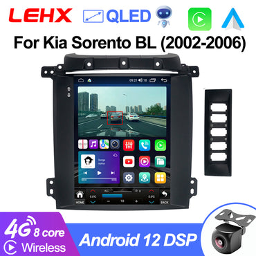 LEHX L6 Pro 2din Radio Car Android Multimedia Player for Kia Sorento BL 2002 - 2006 Tesla Style 2 Din Carplay Auto GPS Stereo