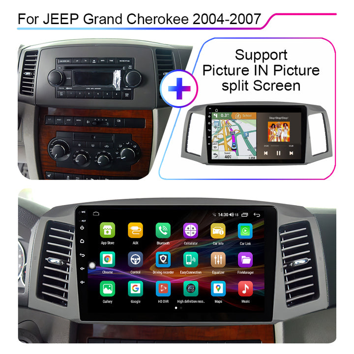 LEHX 4G 8Core Android 12 Auto Stereo Car Radio for JEEP Grand Cherokee 2004-2007 Car Player GPS Carplay 2din Car DVD Player