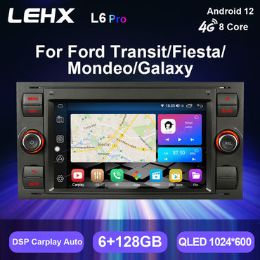 2 Din Android Autoradio Stereo Gps Carplay Car Radio Video for Ford Focus 2 Mondeo S C Max Kuga Fiesta Fusion Car DVD Player