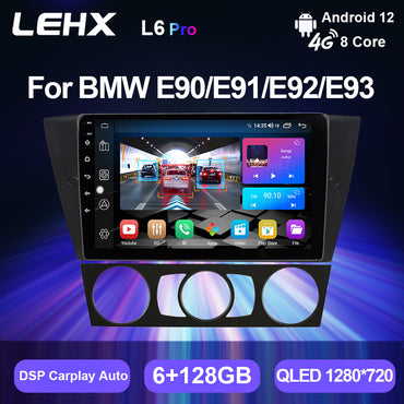 LEHX L6 Pro 8 Core 2 Din Android 12 Car Multimedia Radio Video Player for BMW 3 Series E90 E91 E92 E93 Stereo Carplay GPS DVD