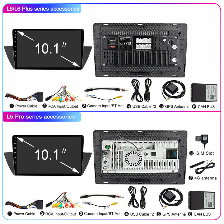 LEHX Android 12 Auto 2 Din Car Radio Multimedia Video Player for BMW X1 E84 2009-2012 Stereo Carplay GPS Navigation 2Din DVD