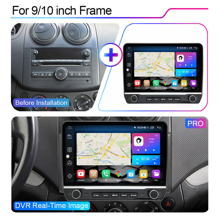 LEHX 2 Din 10 Inch QLED Screen Car Android Auto Radio Audio Car Stereo Carplay