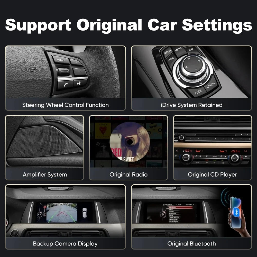 LEHX 8Core 4G DSP Android14 Car Wireless CarPlay Android Auto For BMW 3/4Series F30 F31 F32 F33 F34 F36 Car DVD Player