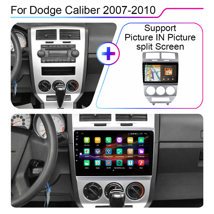 LEHX 8Core 4G+5G Wifi 2 Din Android Auto Stereo Car Radio for Dodge Calibre 2007-2010 Carplay GPS Autoradio Car DVD Player