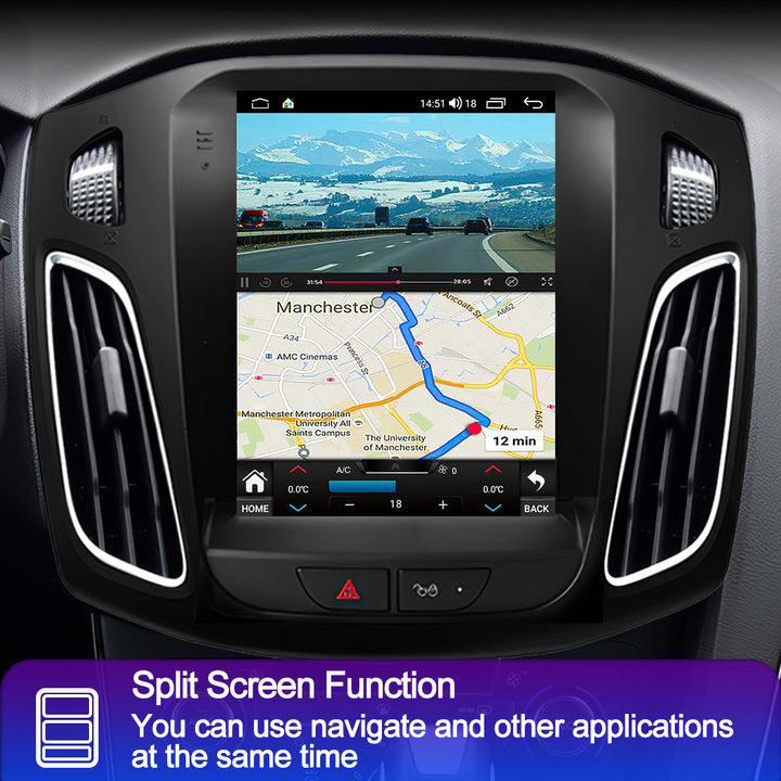 LEHX Pro Car Radio Android Multimedia 12 for Ford Focus 3 Mk3 2011-2019 Auto 2din Carplay Stereo Gps Navigation Dvd Tesla Style