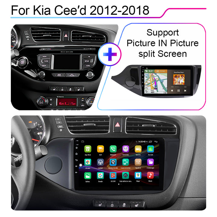 LEHX 8Core 4G+5G Wifi 2 Din Android Auto Stereo Car Radio for KIA CEED JD Cee'd 2012-2018 Carplay GPS Radio Car DVD Player