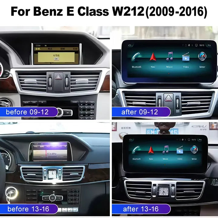 LEHX 8Core 4G Car Android AUTO CarPlay 10.25inch 12.3inch Screen For Mercedes Benz E Class W212 Car Stereo GPS Car DVD Player