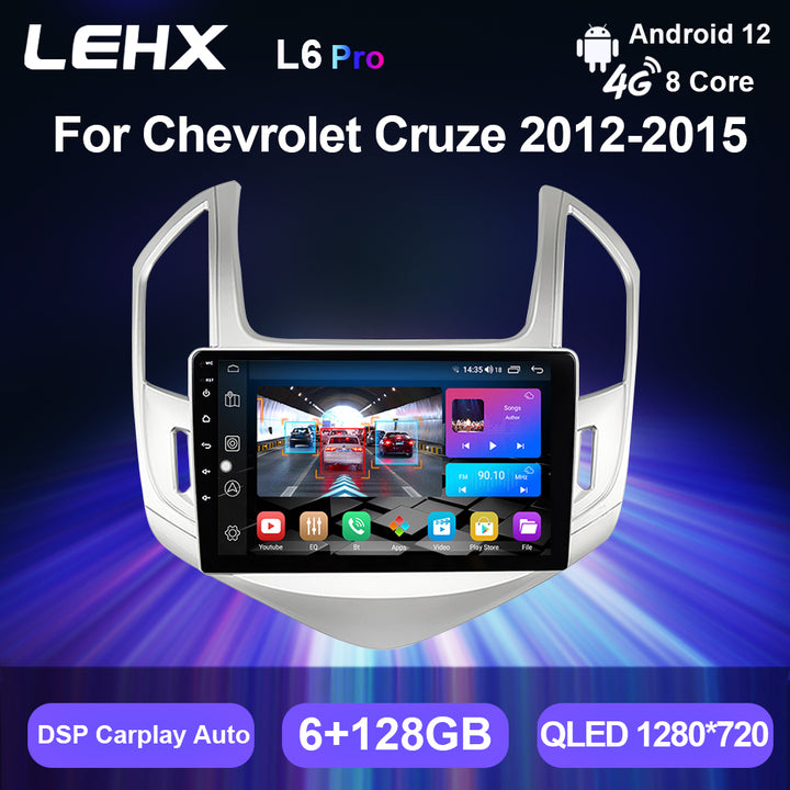 LEHX 8Core 4G+5G Wifi 2 Din Android Auto Stereo Car Radio for Chevrolet Cruze 2012-2015 Carplay GPS Autoradio Car DVD Player