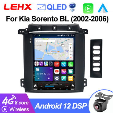 LEHX 8 Core L6 Pro 2 Din Radio Car Android Multimedia Player for KIA Sorento BL 2002 - 2006 Tesla Style Carplay Auto GPS Stereo