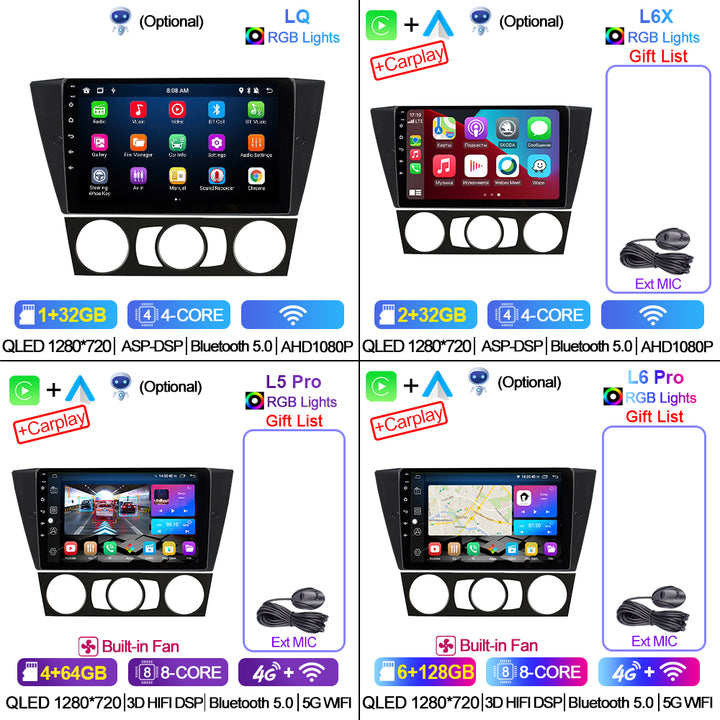 LEHX Android 12 Auto 2 Din Car Radio Multimedia Video Player for BMW X1 E84 2009-2012 Stereo Carplay GPS Navigation 2Din DVD