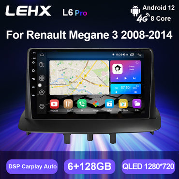 Android12 Carplay Auto CAR DVD Radio Mobil GPS Untuk Renault Megane 3 Fluence Samsung SM3 2008 -2014 Pemutar 2din Car DVD Player