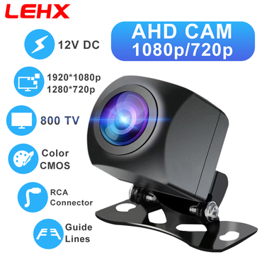 AHD 170° Car Camera Fisheye Lens Starlight Night Vision HD Car Rear View Camera for 4G LTE or AHD Input Android Radio Screen