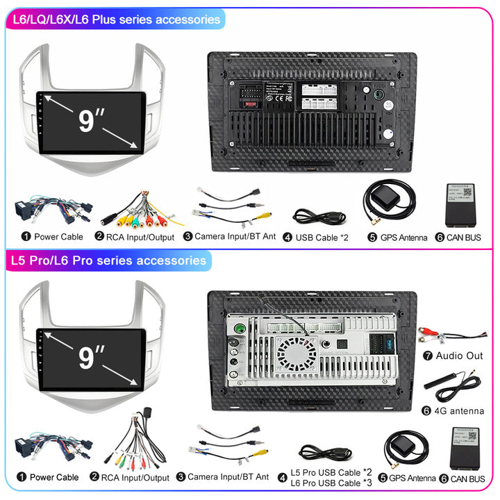 LEHX 8Core 4G+5G Wifi 2 Din Android Auto Stereo Car Radio for Chevrolet Cruze 2012-2015 Carplay GPS Autoradio Car DVD Player