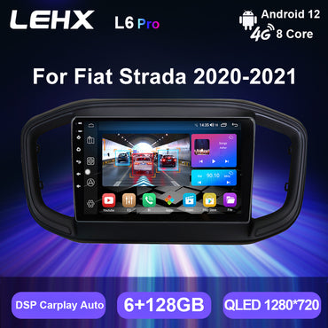 LEHX L6 Pro 8Core 4G+5G Wifi 2 Din Android Auto Stereo Car Radio for Fiat Strada 2020-2021 Carplay GPS Autoradio Car DVD Player