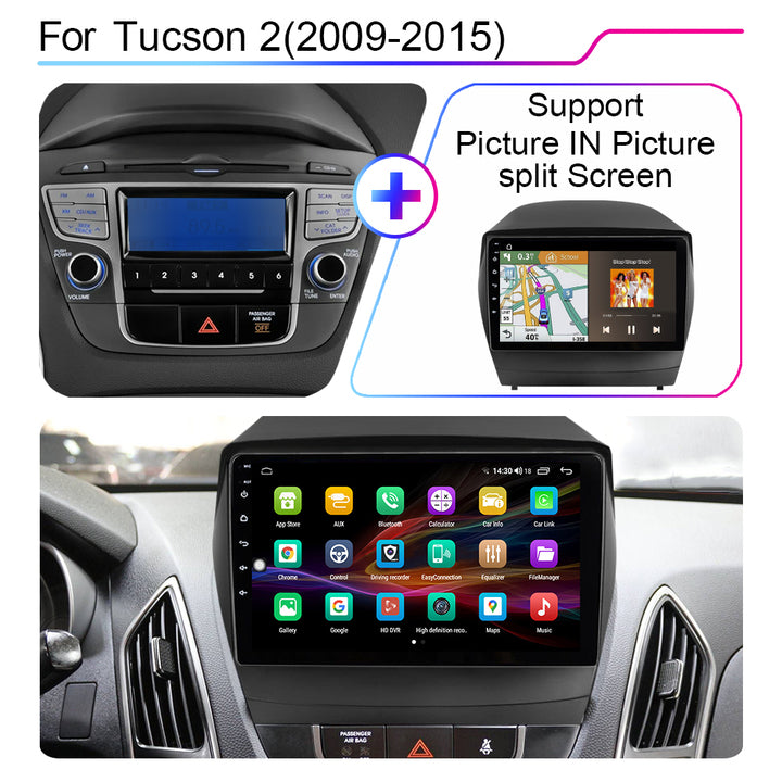 LEHX L6 Pro 2 Din Android 12 Car Radio for Hyundai Tucson 2 LM IX35 2009-2015 Stereo Carplay GPS Navigation Car DVD Player