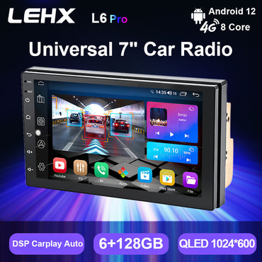 LEHX 2 Din Android 7 Inch Car Radio QLED Touch Screen Stereo for Toyota Volkswagen Nissan Hyundai Kia toyota LADA Car DVD Player