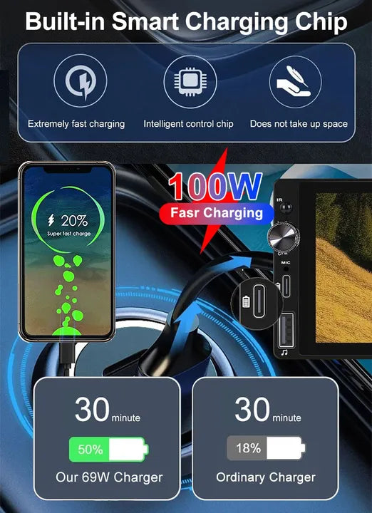 LEHX REPRODUCTOR DE DVD para coche 1din 6,9 IPS pantalla táctil Carplay Android Auto Mirror Link coche Radio Multimedia coche estéreo MP3 MP5 Player