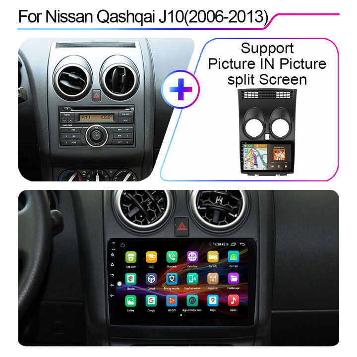 LEHX Pro AI Voice 4G+WIFI Car Radio Player for Nissan Qashqai 1 J10 2006-2013 2 Din Android 12 Auto Carplay GPS Car DVD Player