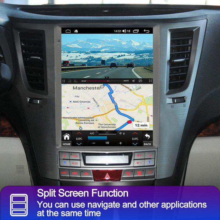 LEHX 2Din Android 12 Car Radio Multimedia for Subaru Outback Impreza Legacy 2009-2014 Left Drive Carplay Stereos GPS Tesla Style