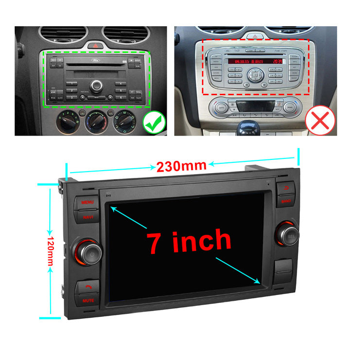 2 Din Android Autoradio Stereo Gps Carplay Car Radio Video for Ford Focus 2 Mondeo S C Max Kuga Fiesta Fusion Car DVD Player