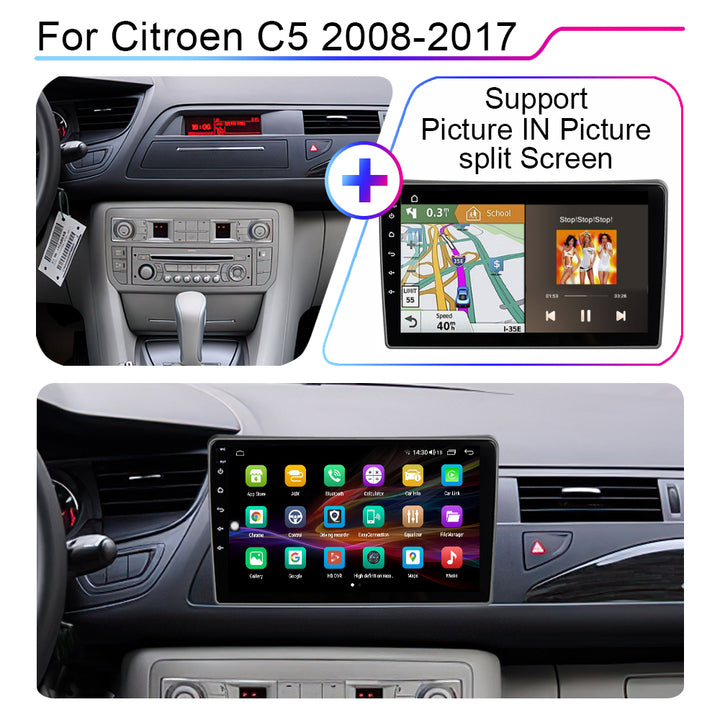 LEHX Pro 8Core 2 Din Android 12 Auto Car Radio for Citroen C5 2008-2017 Autoradio Gps Navigation Stereo 4G Car DVD Player