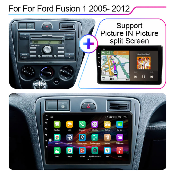 LEHX 8Core 4G+5G Wifi 2 Din Android Auto Stereo Car Radio for Ford Fusion 1 2005-2012 Carplay GPS Autoradio Car DVD Player