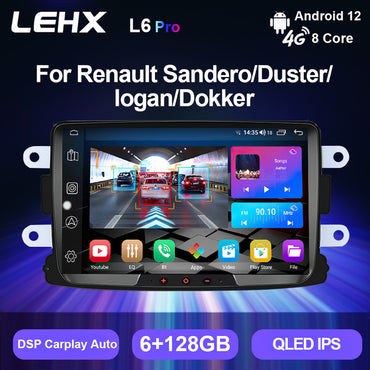 LEHX 2 Din Android Gps Car Radio for Dacia Sandero Duster Renault Captur Lada Xray 2 Logan 2 Player Dvd Carplay Car DVD Player