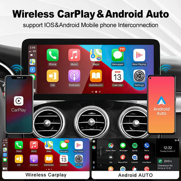 LEHX 8Core 4G DSP Android Car Multimedia Wireless CarPlay Android Auto For Mercedes Benz C Class GLC W205 S205 Car DVD Player