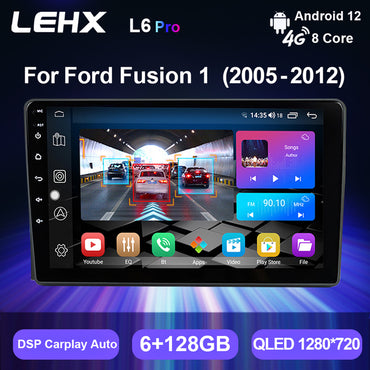 LEHX 8Core 4G+5G Wifi 2 Din Android Auto Stereo Car Radio for Ford Fusion 1 2005-2012 Carplay GPS Autoradio Car DVD Player