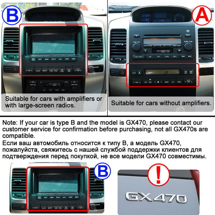 LEHX 2 Din Android 12 Auto Car Radio for Toyota Land Cruiser Prado 120 2004-2009 Stereo Carplay GPS Tesla Style Car DVD Player